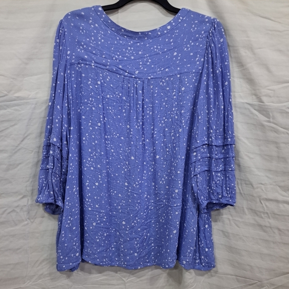 Women's Blue Plus Size Terra & Sky Peplum Top Size 0X 14W - Picture 11 of 16